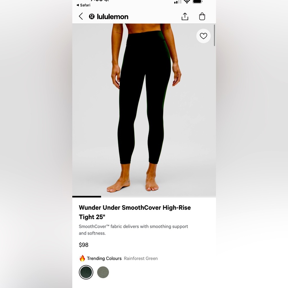 LuLu Lemon Wunder Under SmoothCover? HR Tight 25